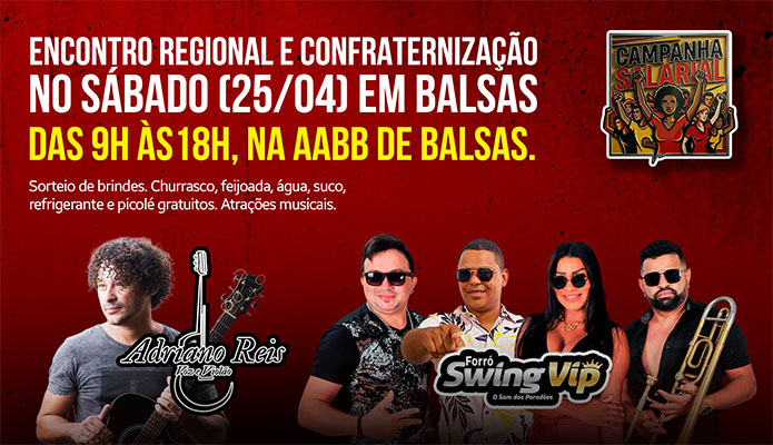 Encontro regional e confraterniza��o neste s�bado (25/04) em Balsas; participe